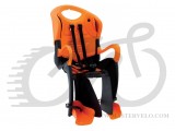 Сиденье заднее Bellelli Tiger Relax B-fix до 22кг, чёрно-оранжевое с оранжевой подкладкой